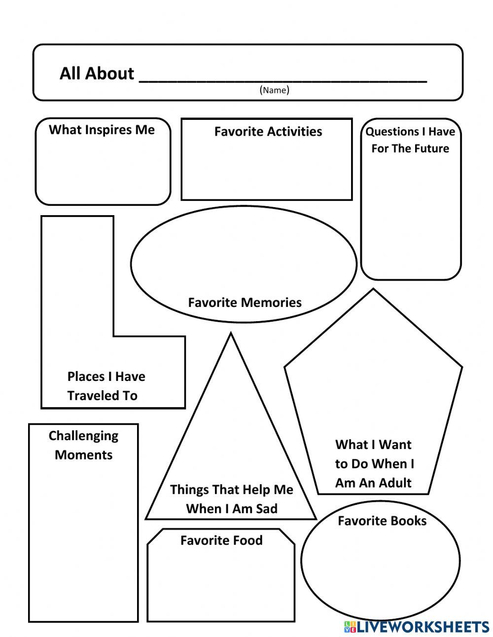 Graphic Organizer - All About Me