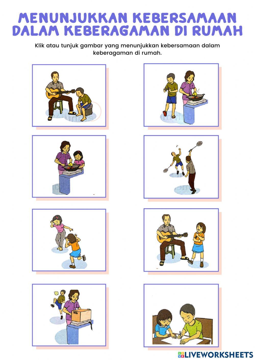 Menunjukkan kebersamaan dalam keluarga