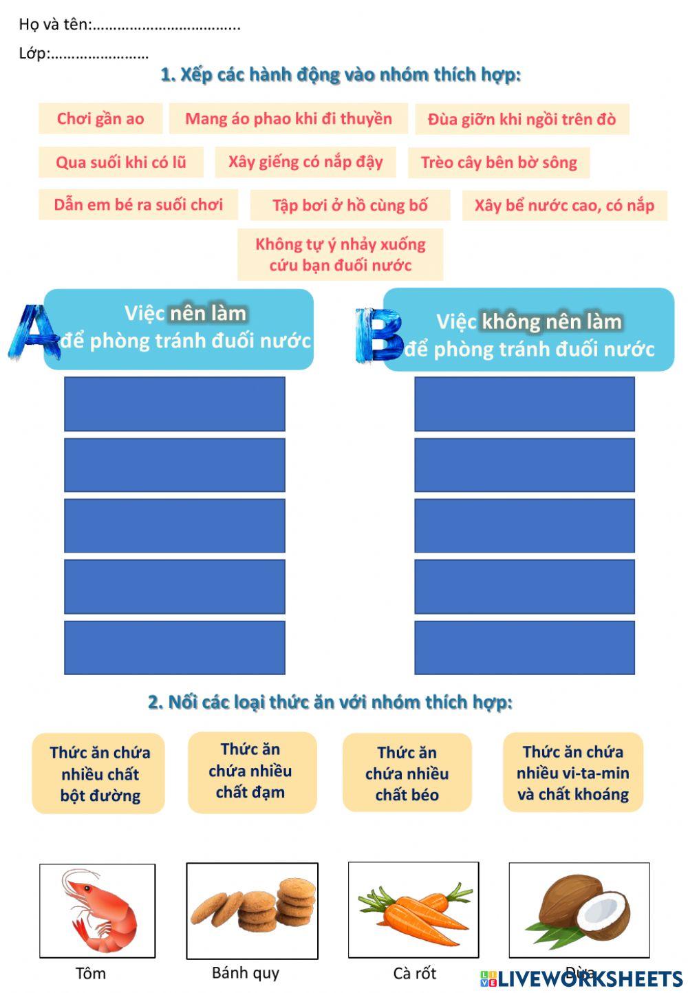 Ôn tập khoa học tuần 9