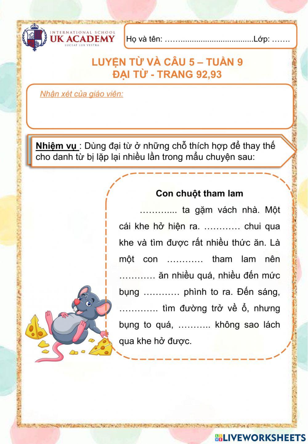 LTVC 5 - Đại từ