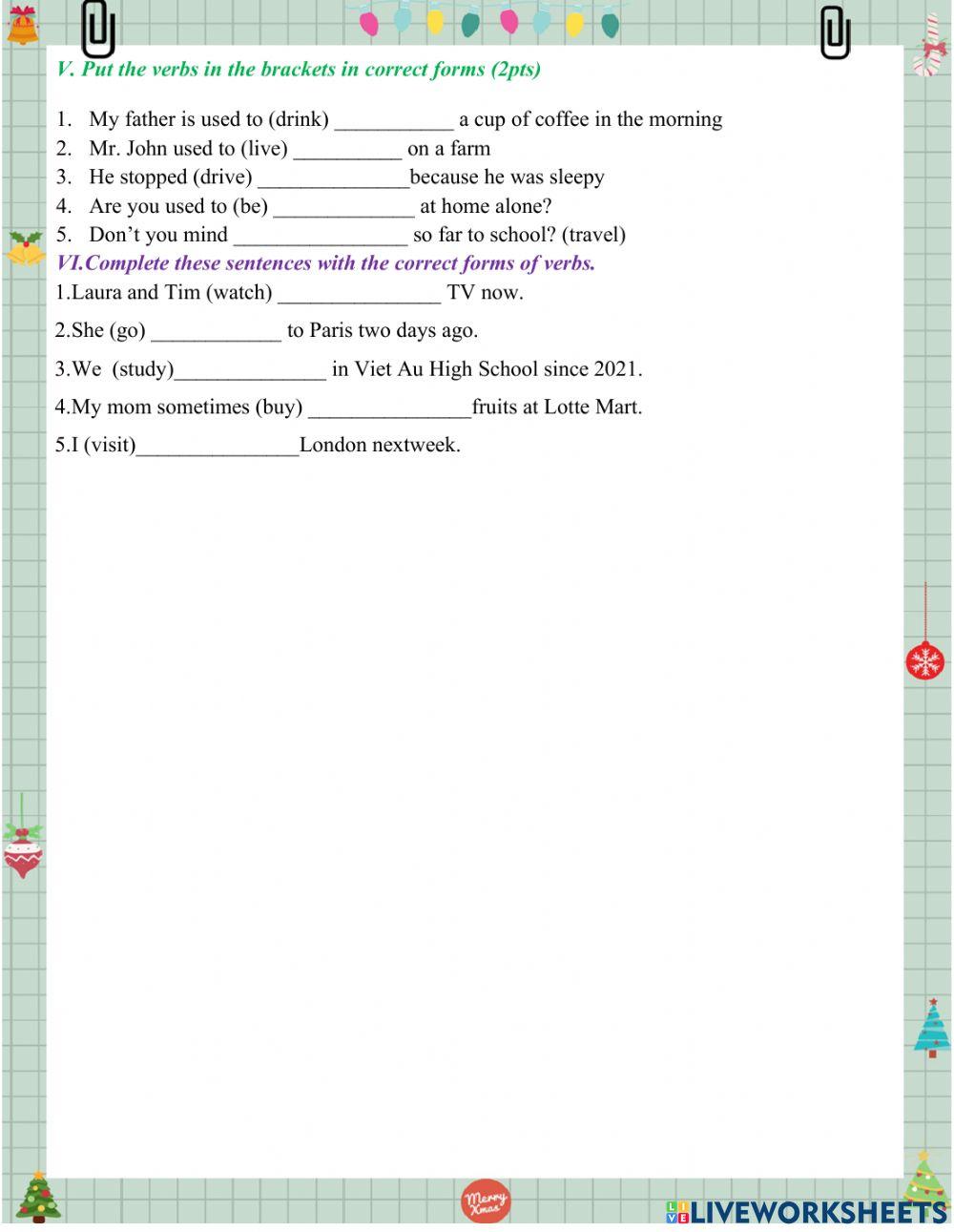 Practice test unit 4