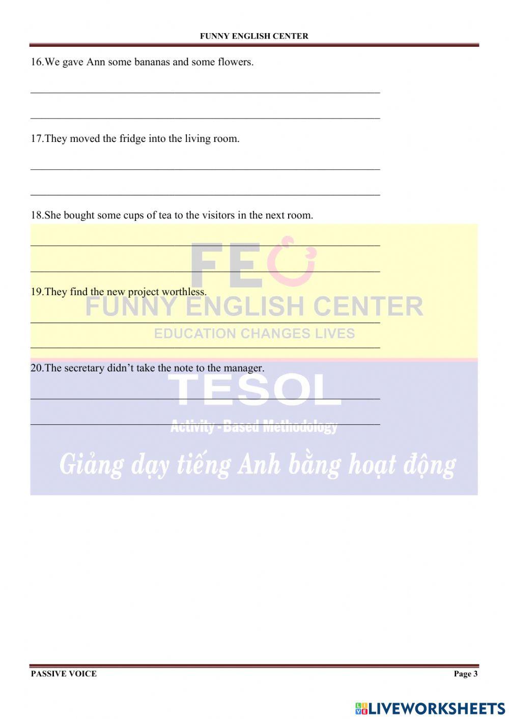 Practice passive voice 6