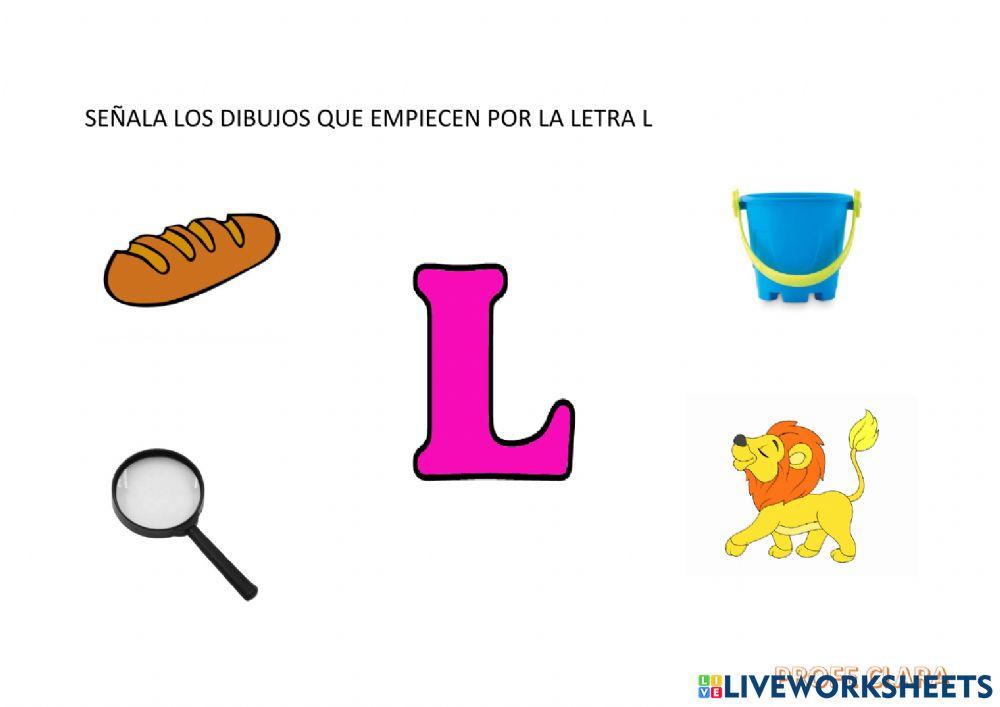 Busca los dibujos que empiecen por l