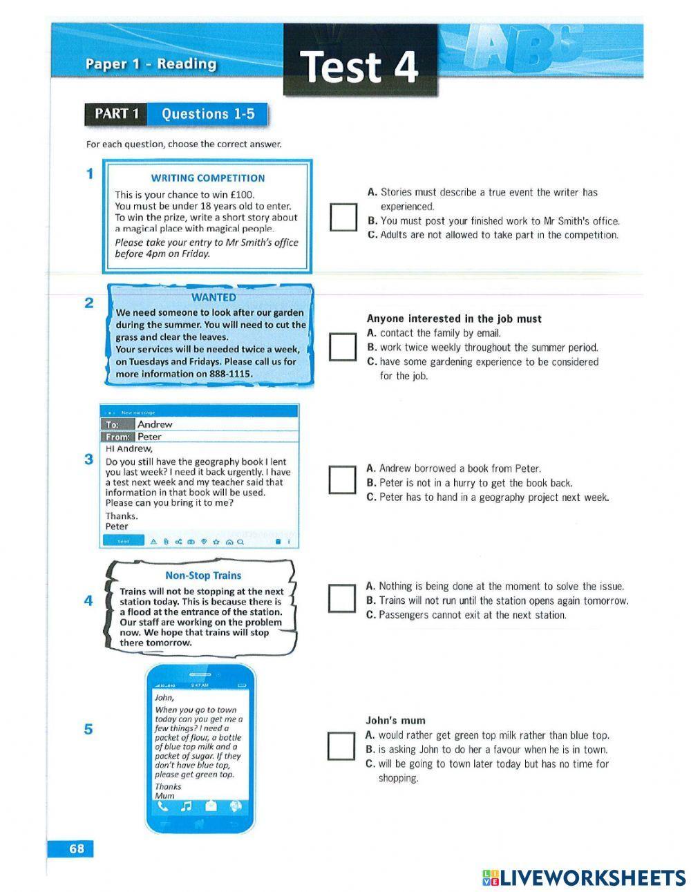 Simply PET 4 READING