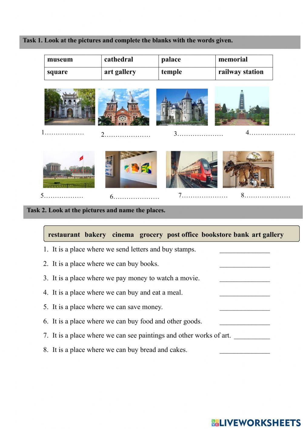 Unit 4 my neighborhood - vocab