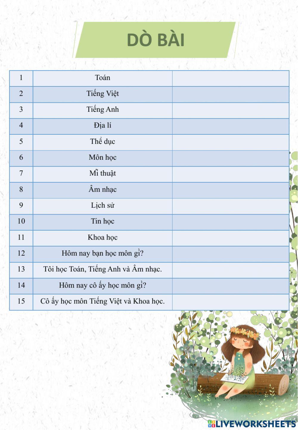 Dò bài lớp 4 14-11