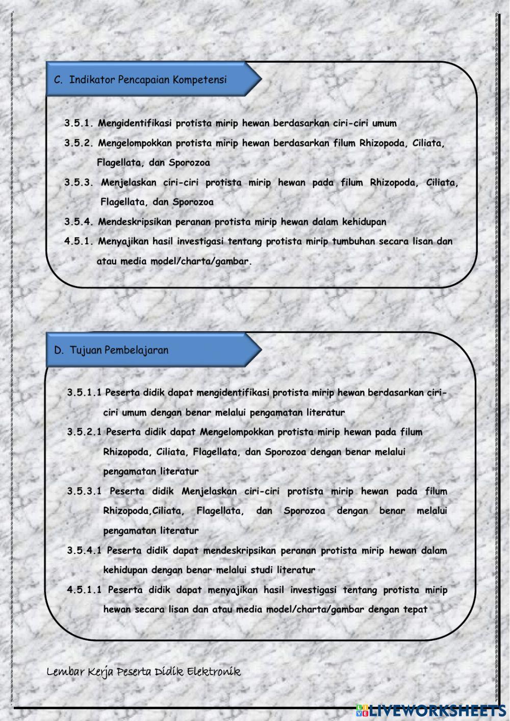 LKPD Elektronik Berbasis Pendekatan Saintifik Konsep Protista
