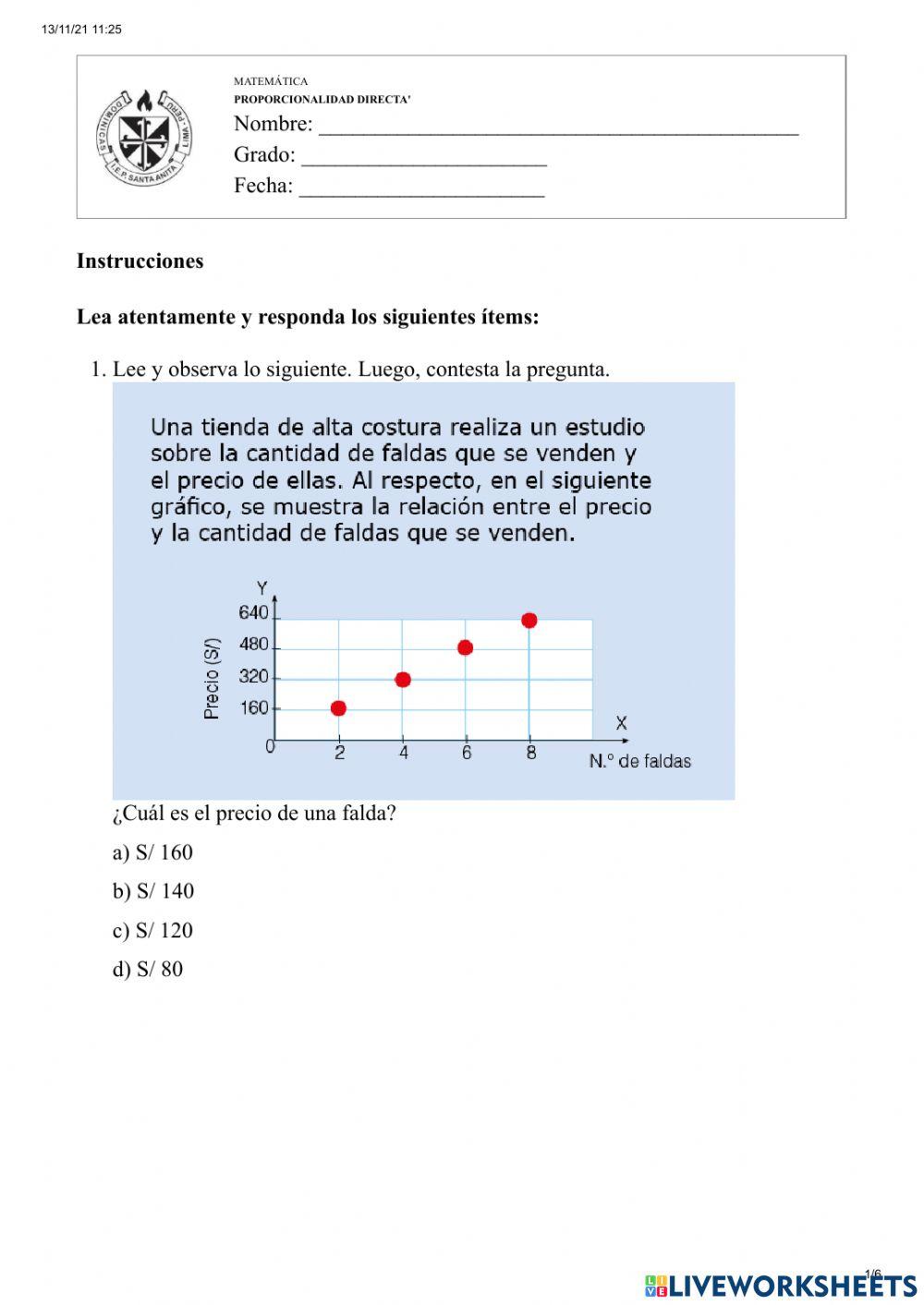 Proporcionalidad directa