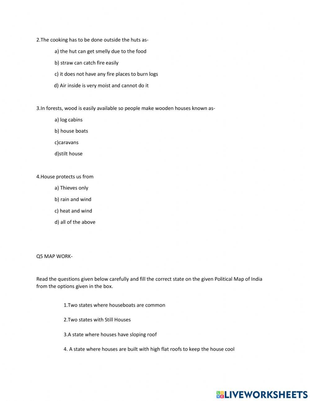 Revision Worksheet Social Science