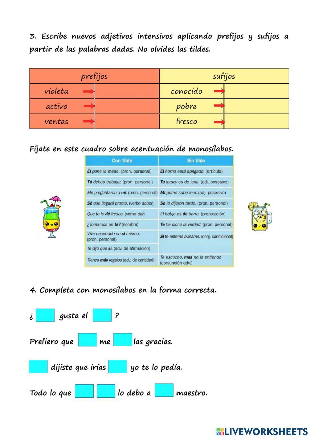 6º lengua repaso tema 2