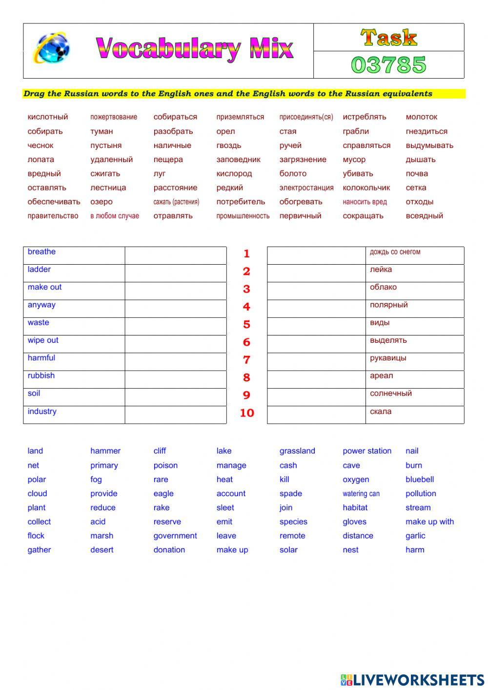 Vocabulary Mix 03785