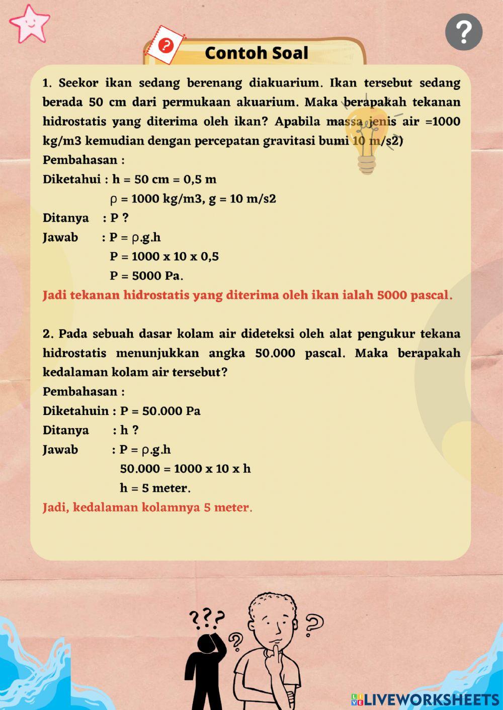 LKPD Berbasis Liveworksheet pada Materi Tekanan Hidrostatis