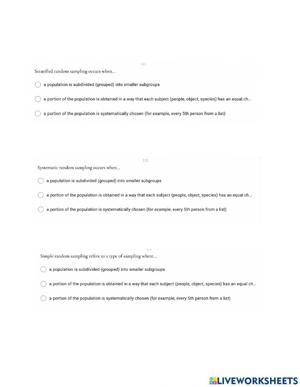 Types of Data and Types of Sampling