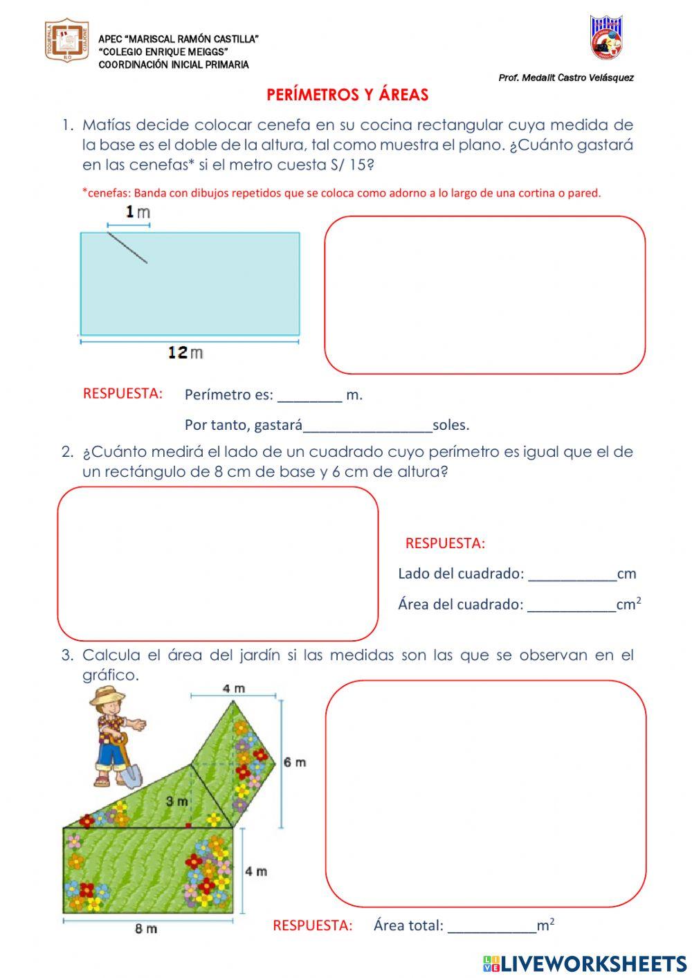 Perímetros y áreas
