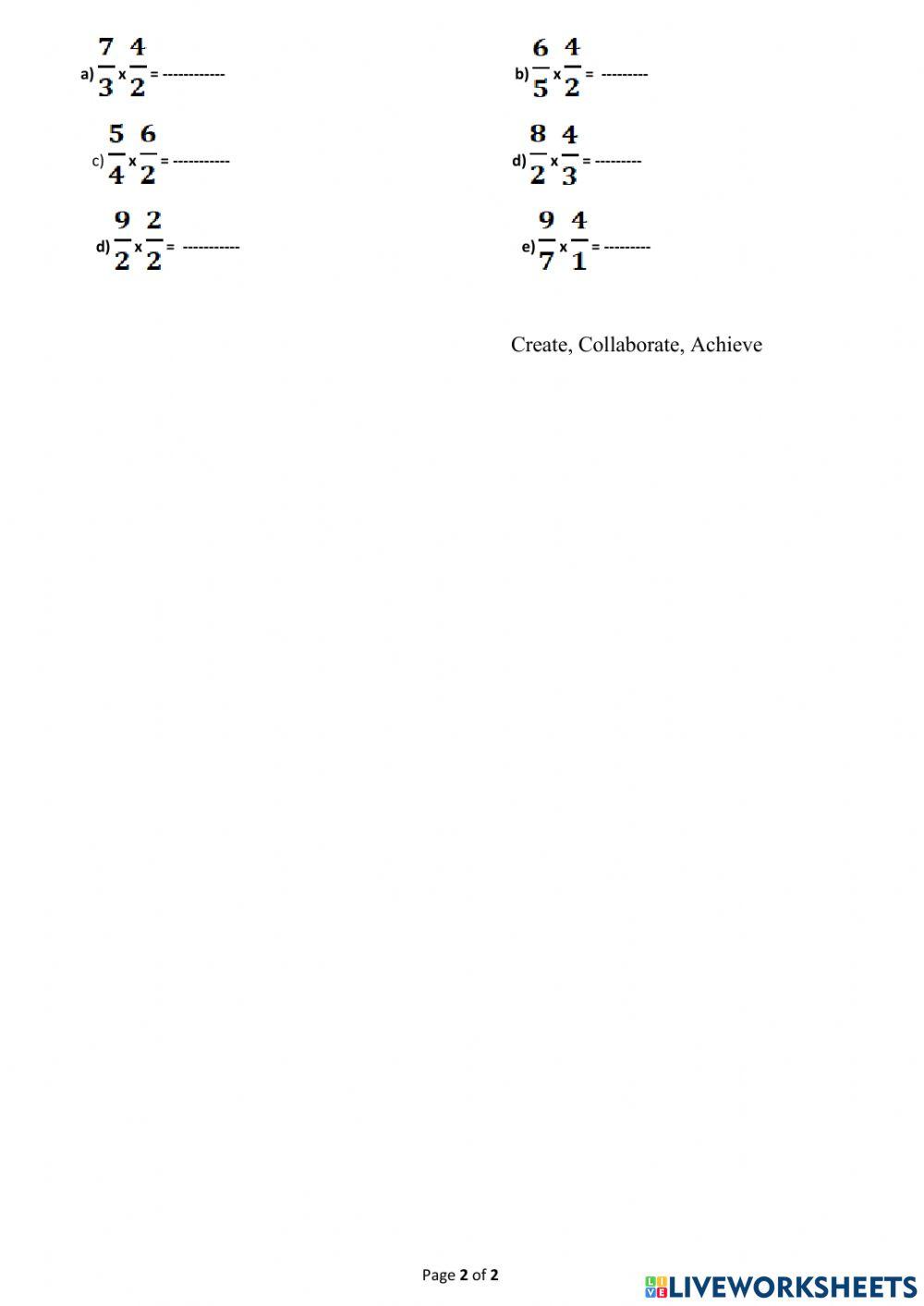 Multiply fraction with fraction