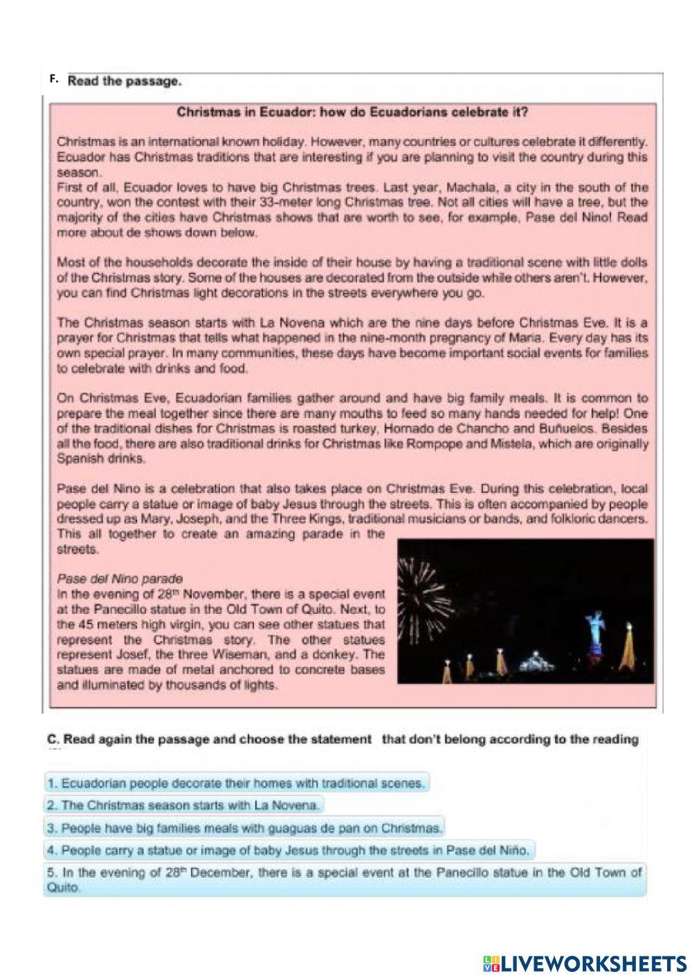 Festivities and traditions from Ecuador