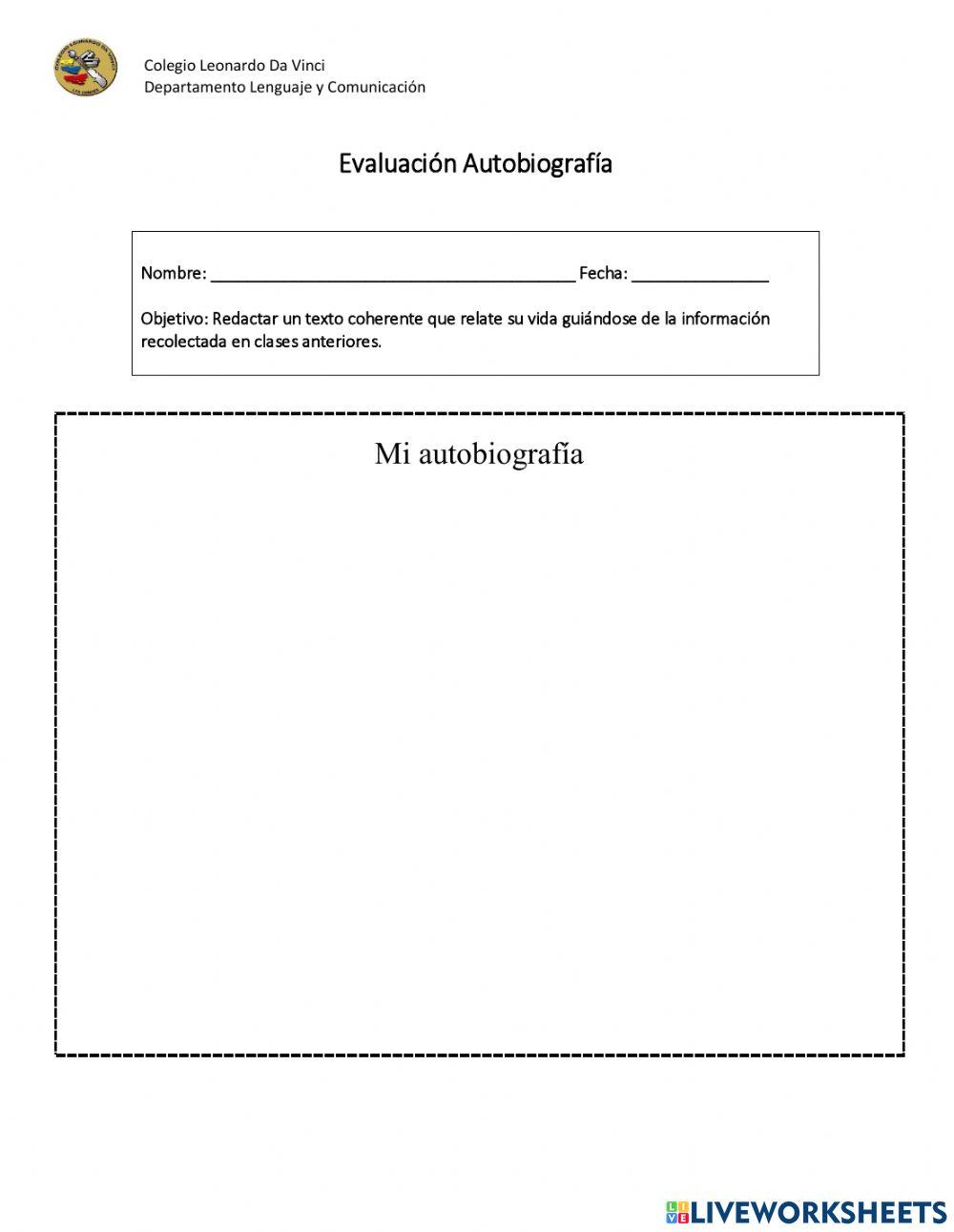 Escritura Autobiografía