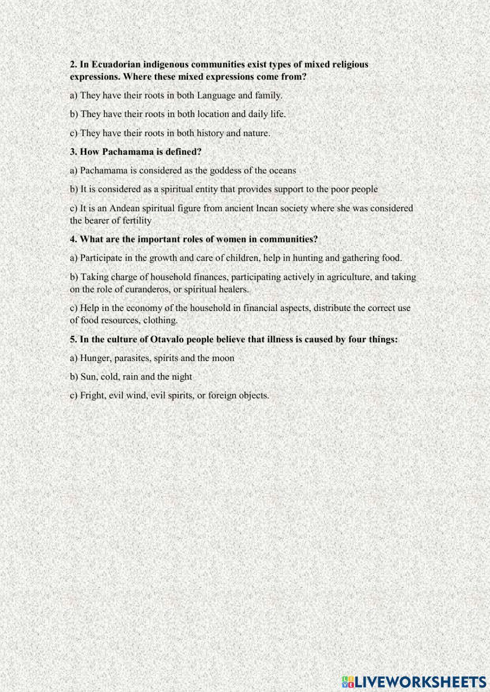 Living with an Indigenous Family