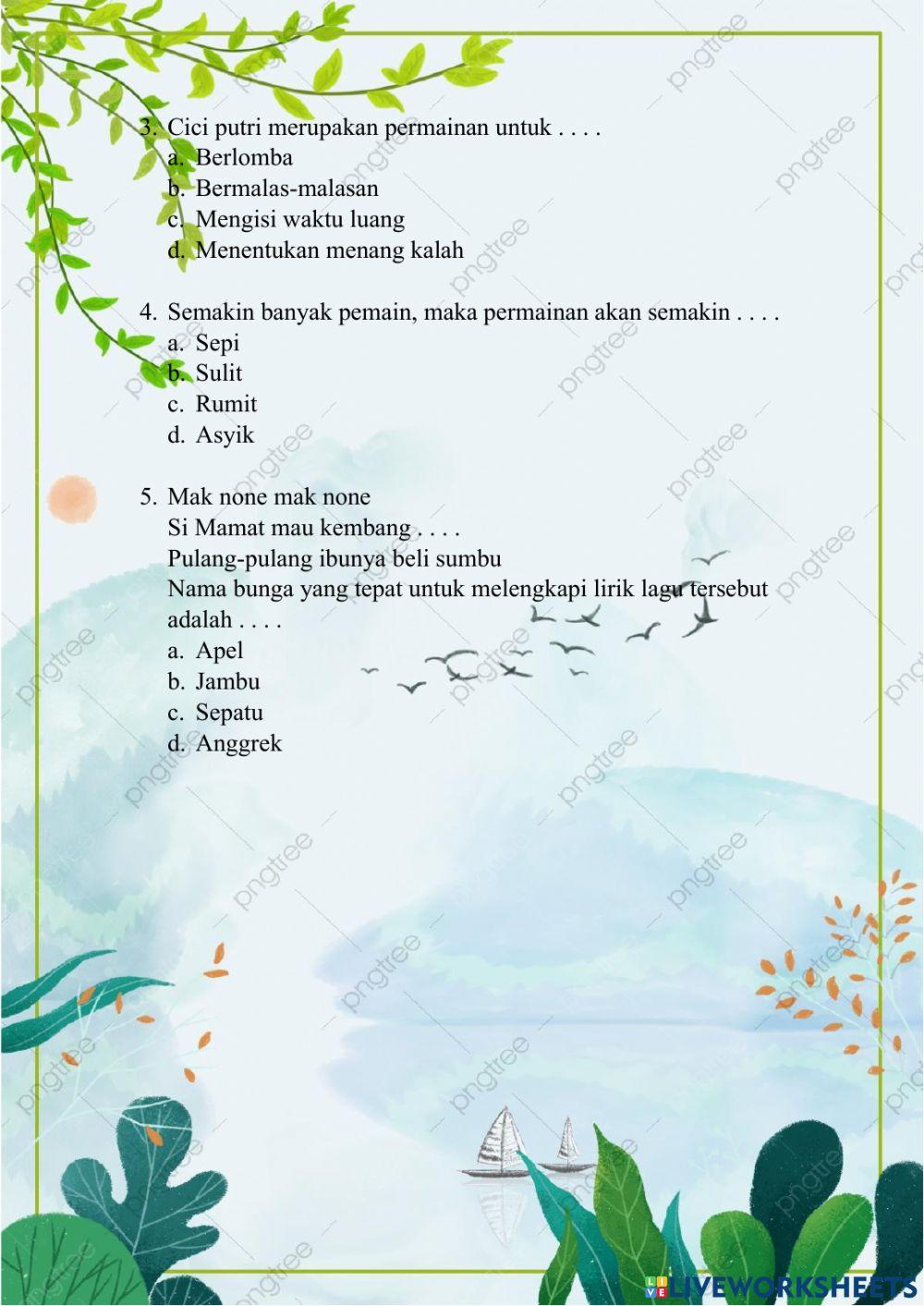 Plbj permainan cici putri