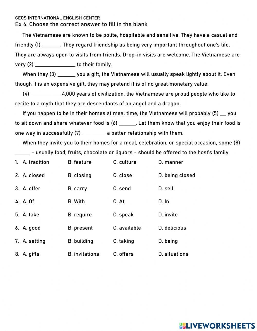 Mini test unit 4-Grade 8