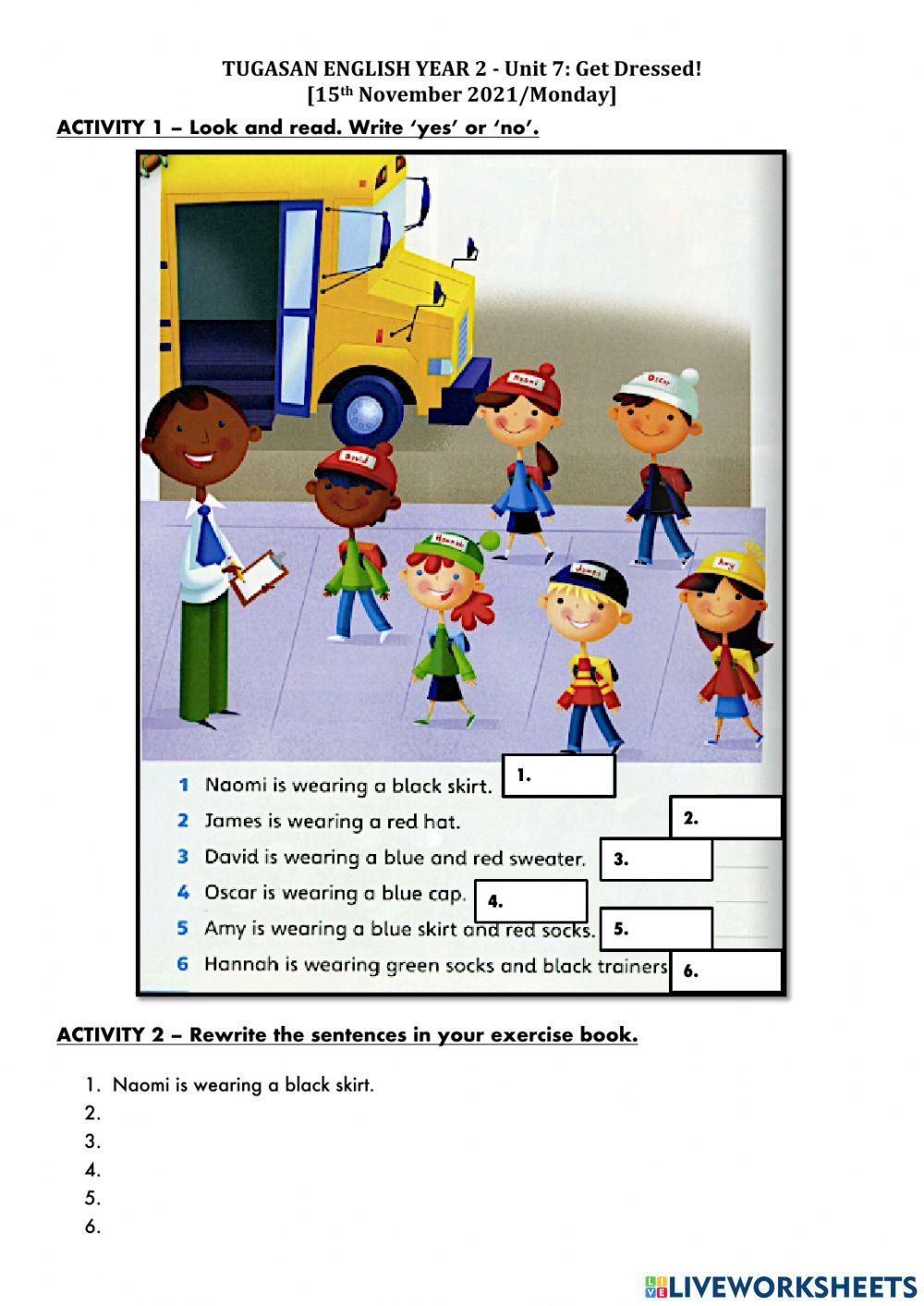 Superminds Unit 7: Get Dressed (Reading 5)