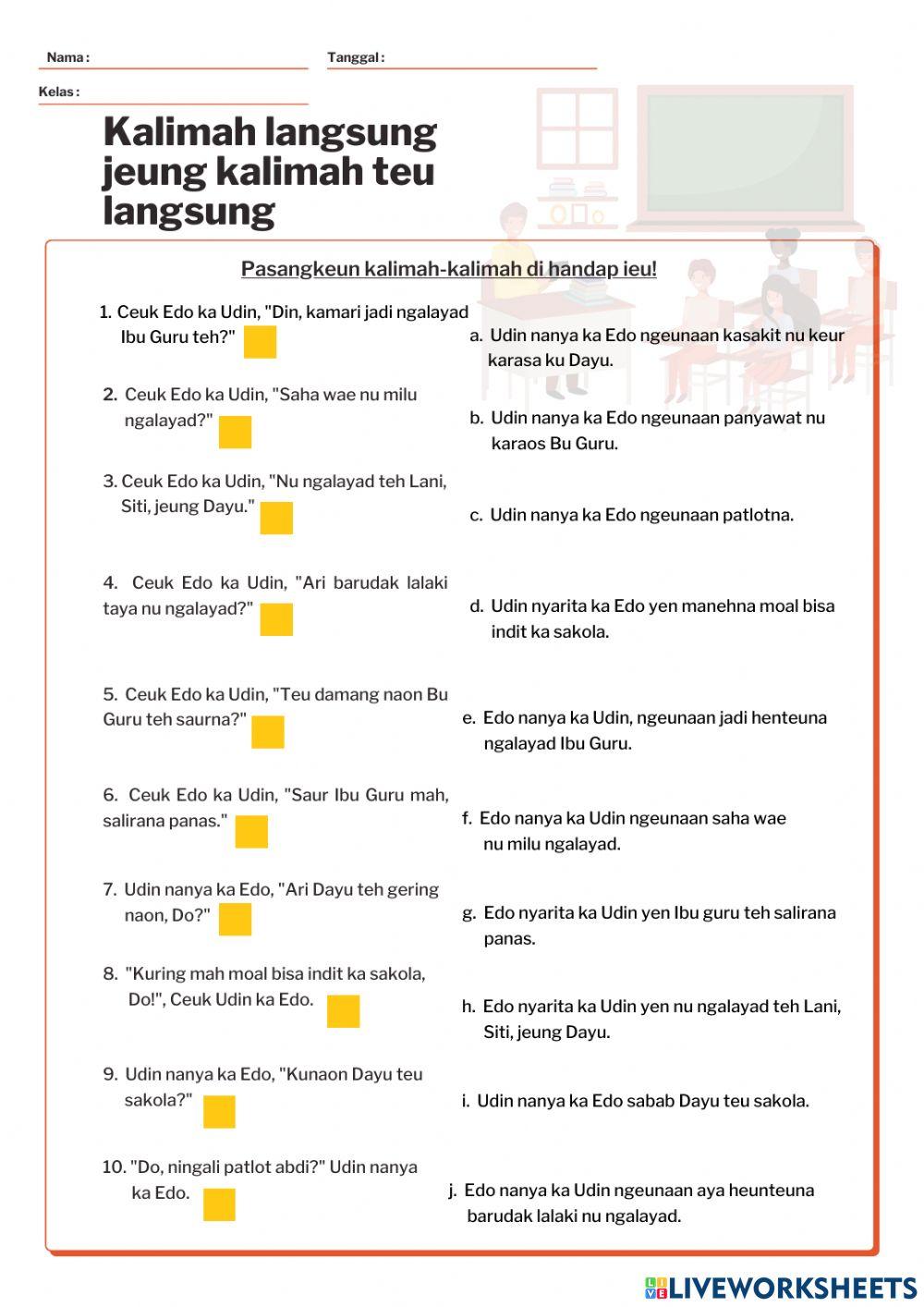 Kalimah Langsung Jeung Teu Langsung