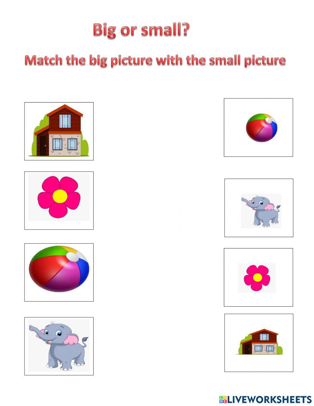 Big or small? | Wimarshi | Live Worksheets