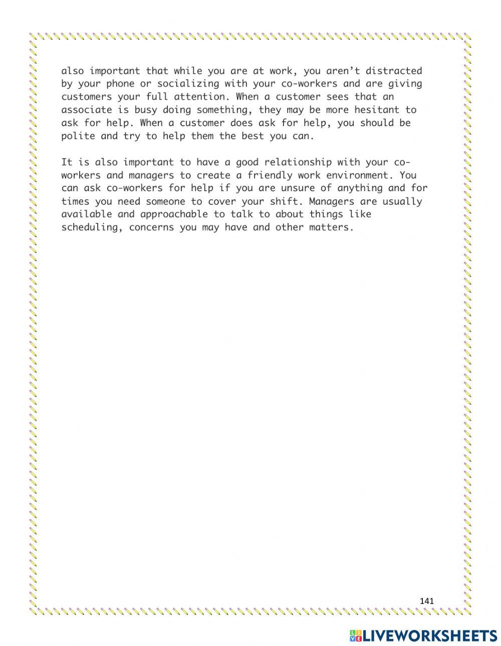 Unit 8: Communication  At The Store-Activity 3