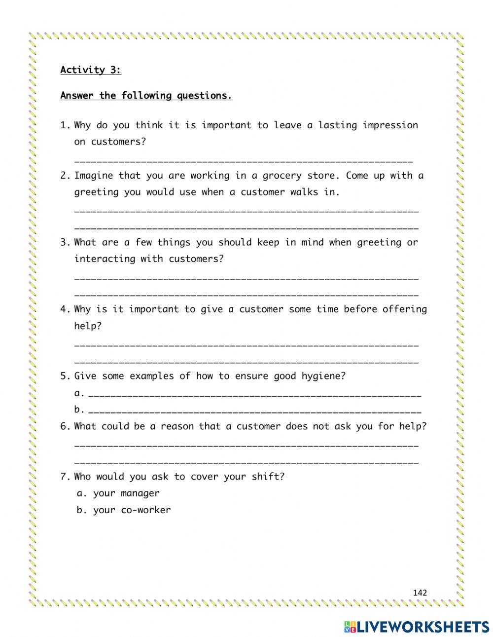 Unit 8: Communication  At The Store-Activity 3