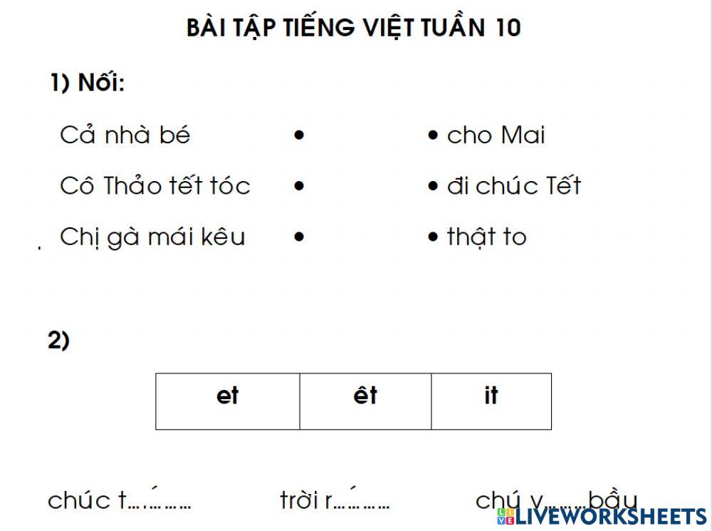 Ôn tập tiếng việt tuần 10