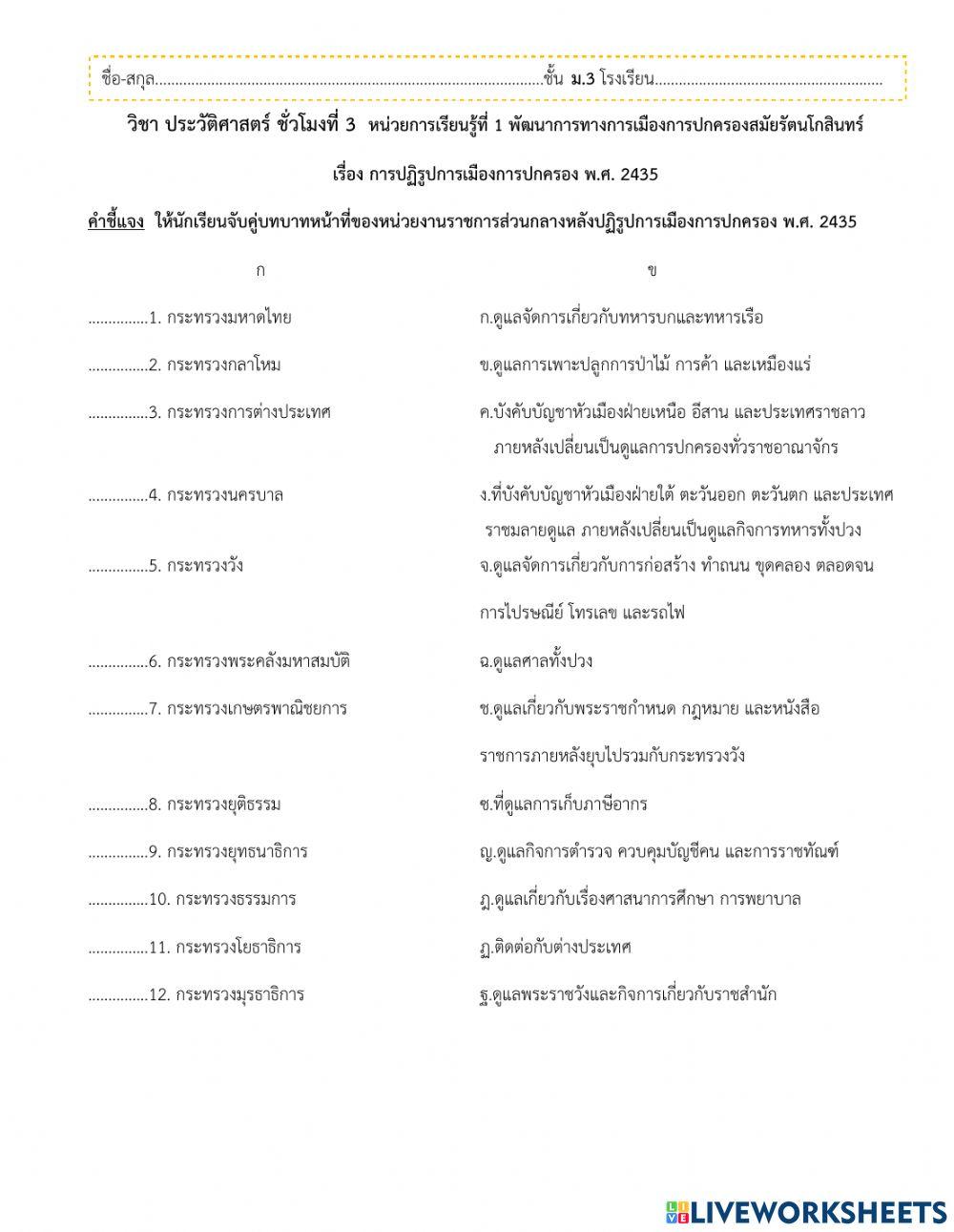 ประวัติฯ ม.3 งาน2