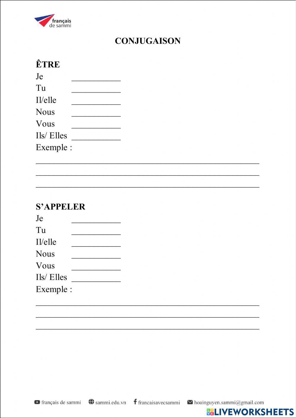 Le Nouveau Taxi A1 - Leçon1 -  Conjugaison être & s'appeler