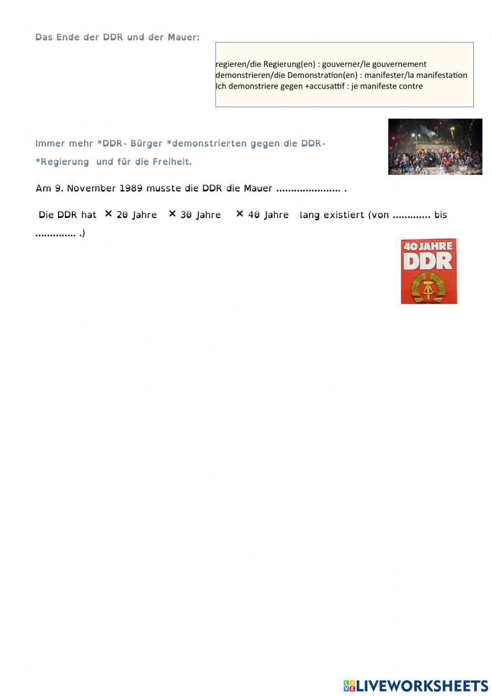 Zwischen uns die Mauer