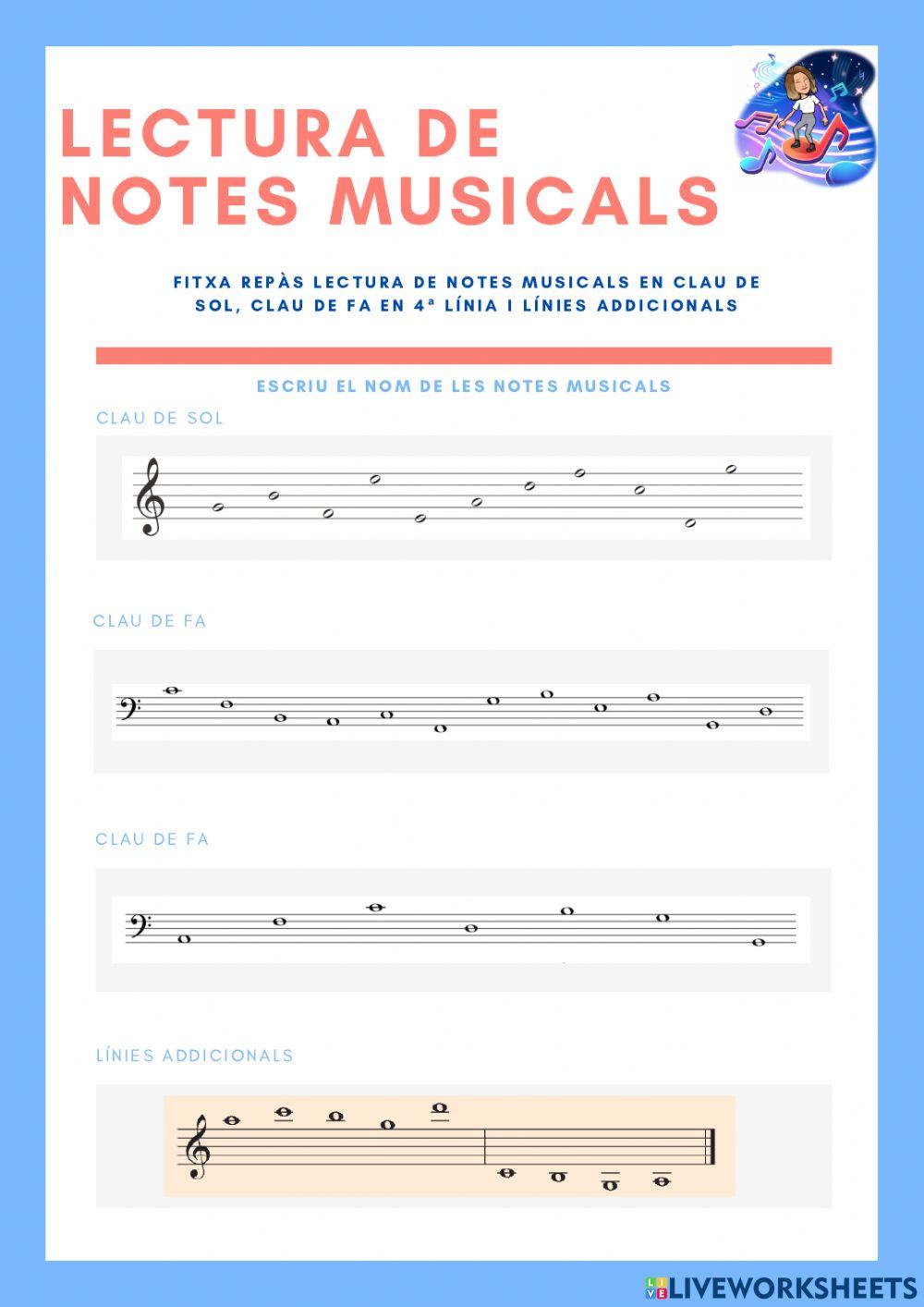 Lectura de notes musicals