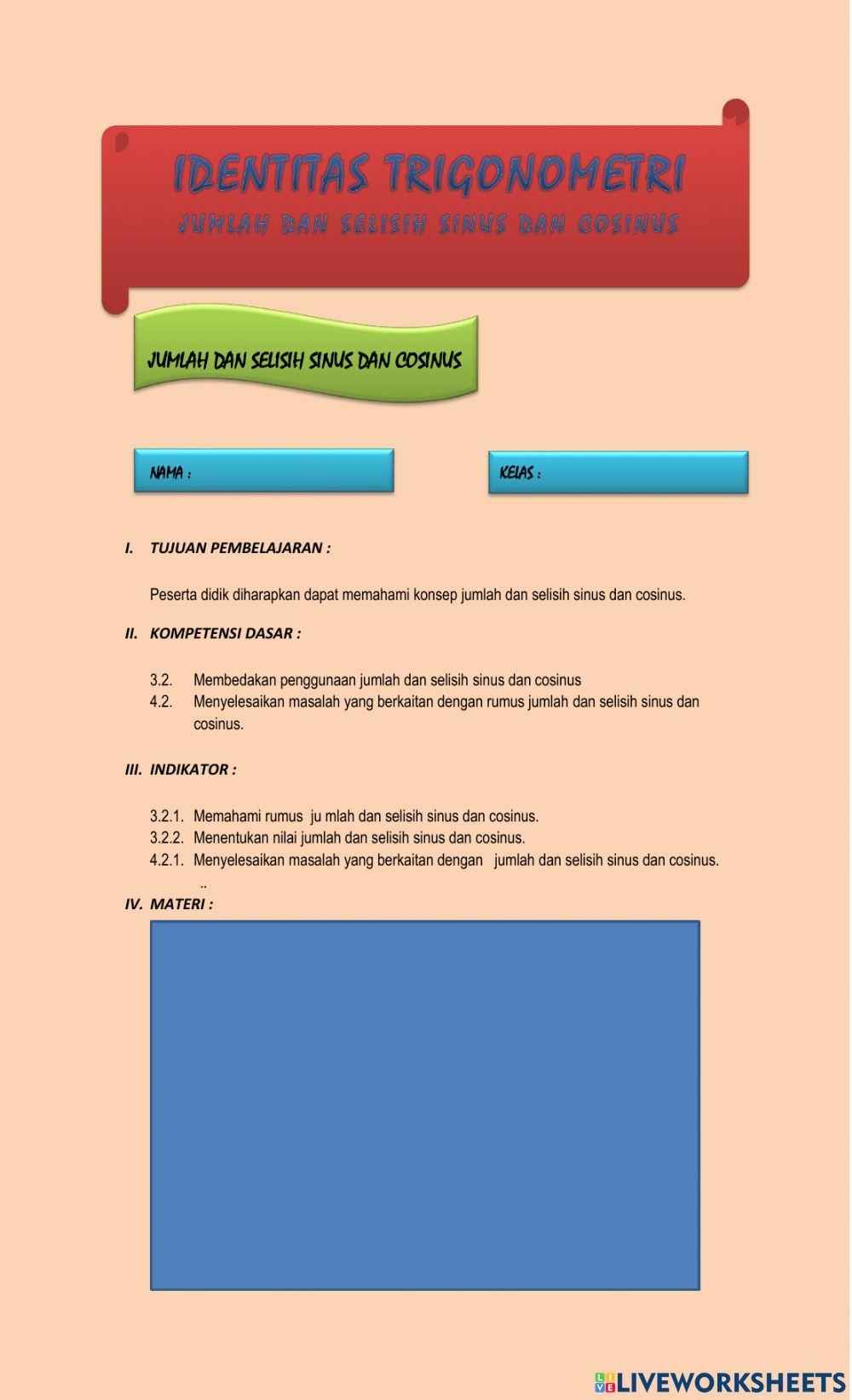 Lkpd JUMLAH DAN SELISIH SINUS DAN COSINUS