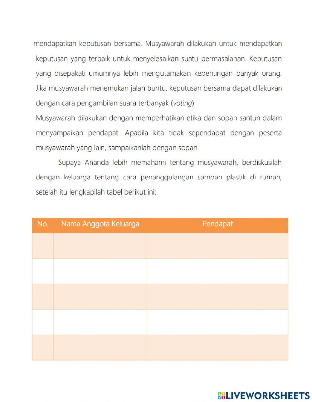 Musyawarah & Persatuan Kesatuan