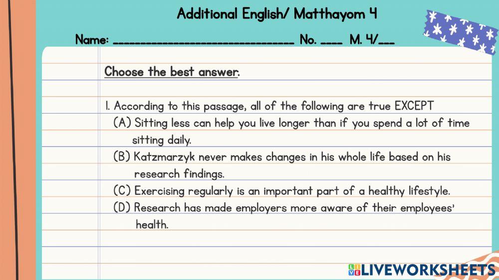 Reading Comprehension