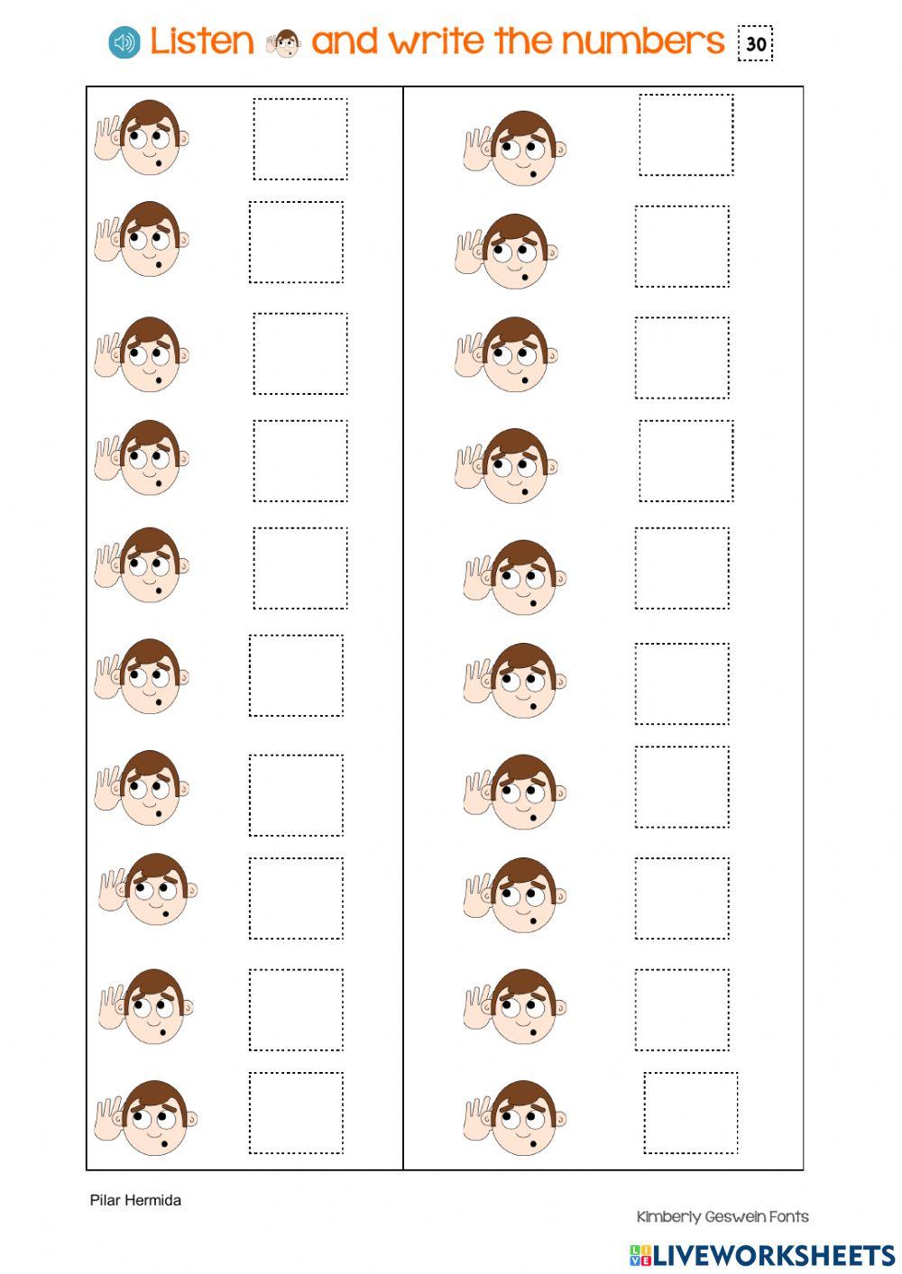 Vocabulary-NUMBERS 10-100