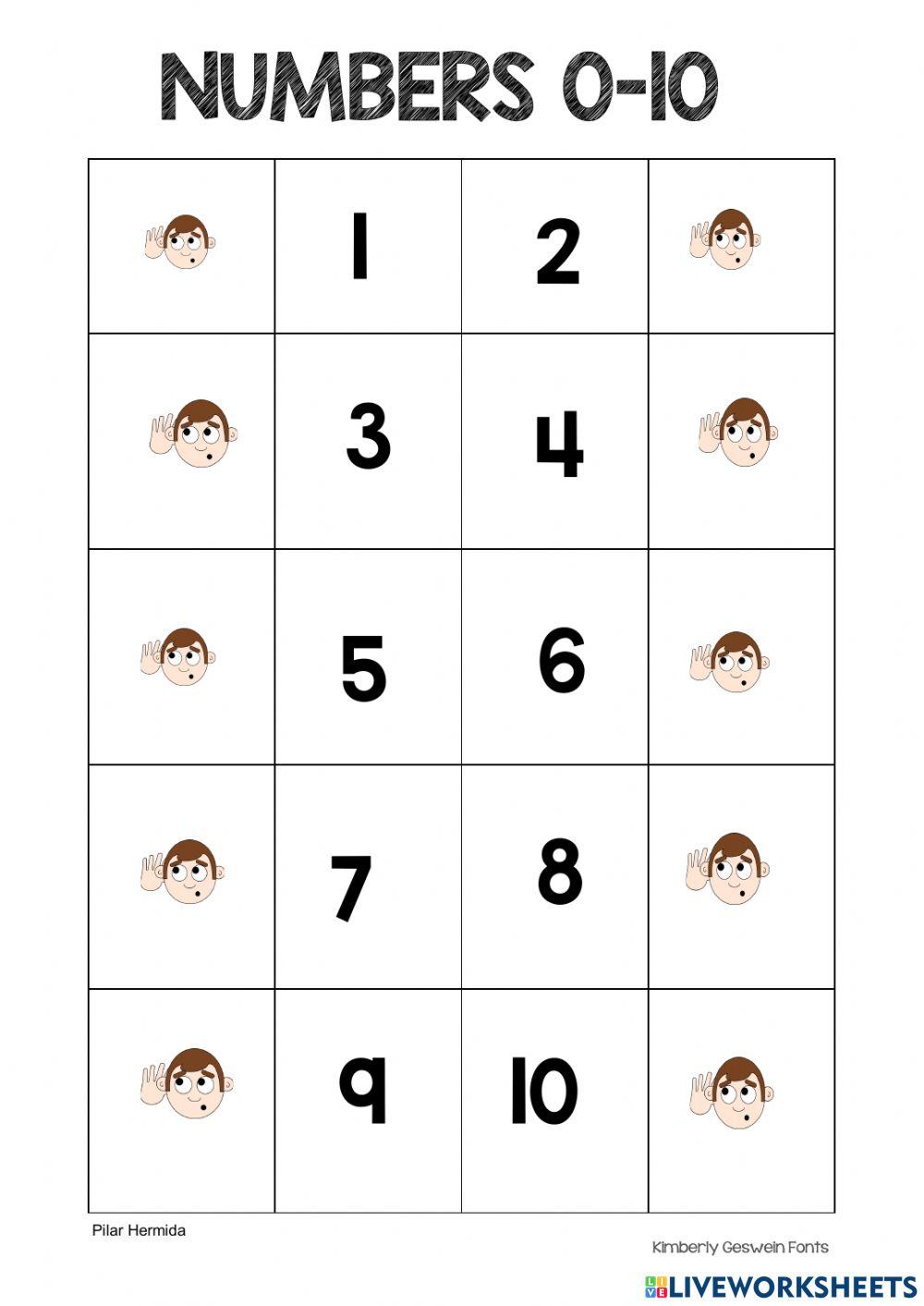 Vocabulary-NUMBERS 0-10