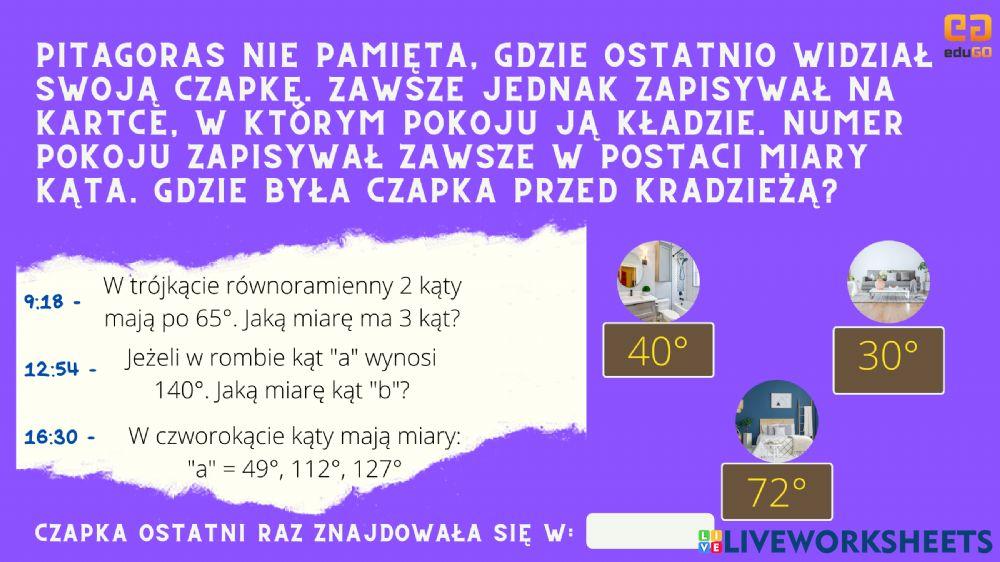 Matematyka Wyniki Nauczania Klasa 6 Sprawdzian Matematyka kl. 6 2588653 | Martyna | Live Worksheets