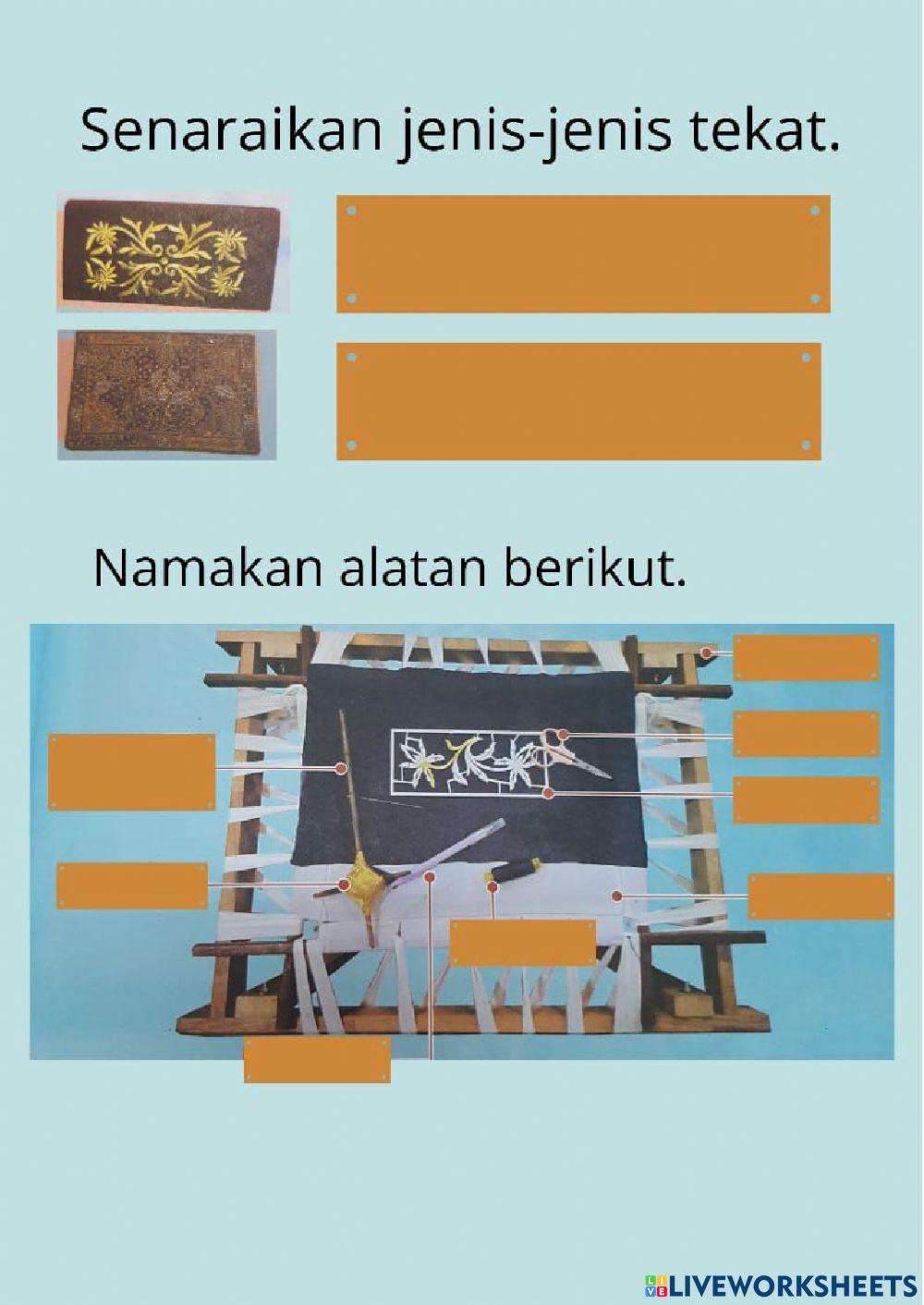 Jenis Tekat & Alatan Tekat Tradisional