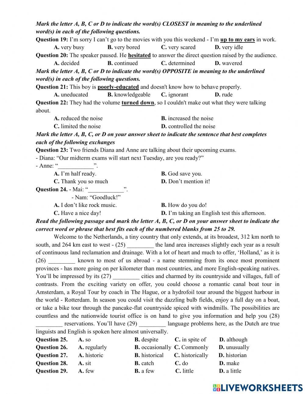 Practice test 1 (thpt)