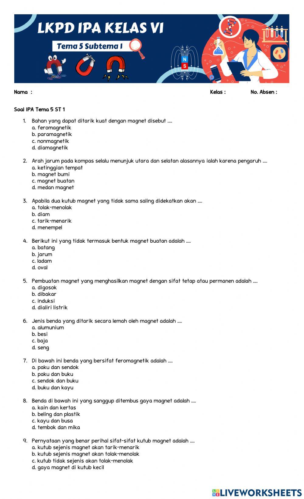 Ujang Toni - LKPD IPA Tema 5 Subtema 1