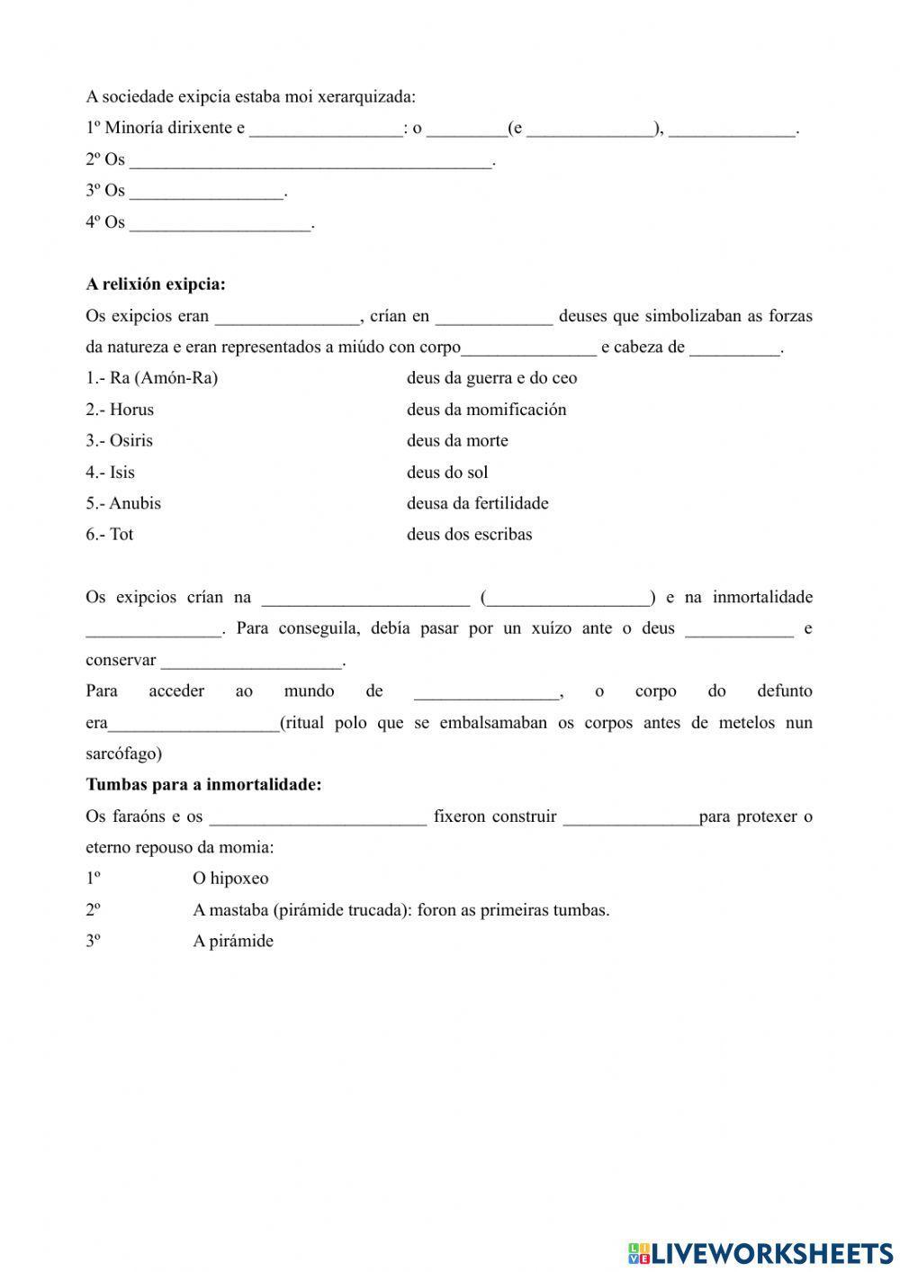 Resumo de Mesopotamia e Exipto