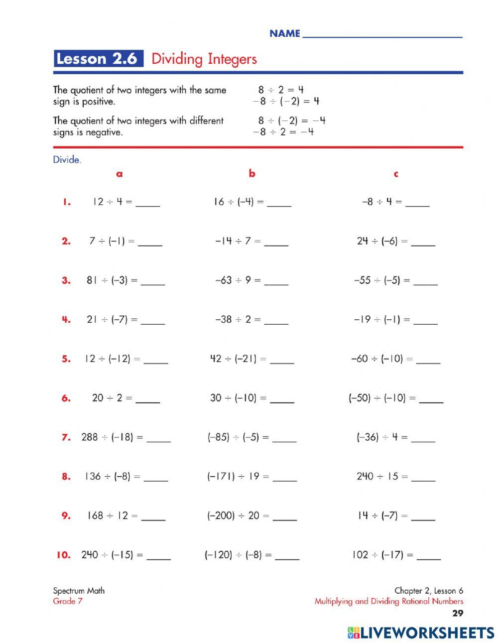 Dividing Integers (Part 1)