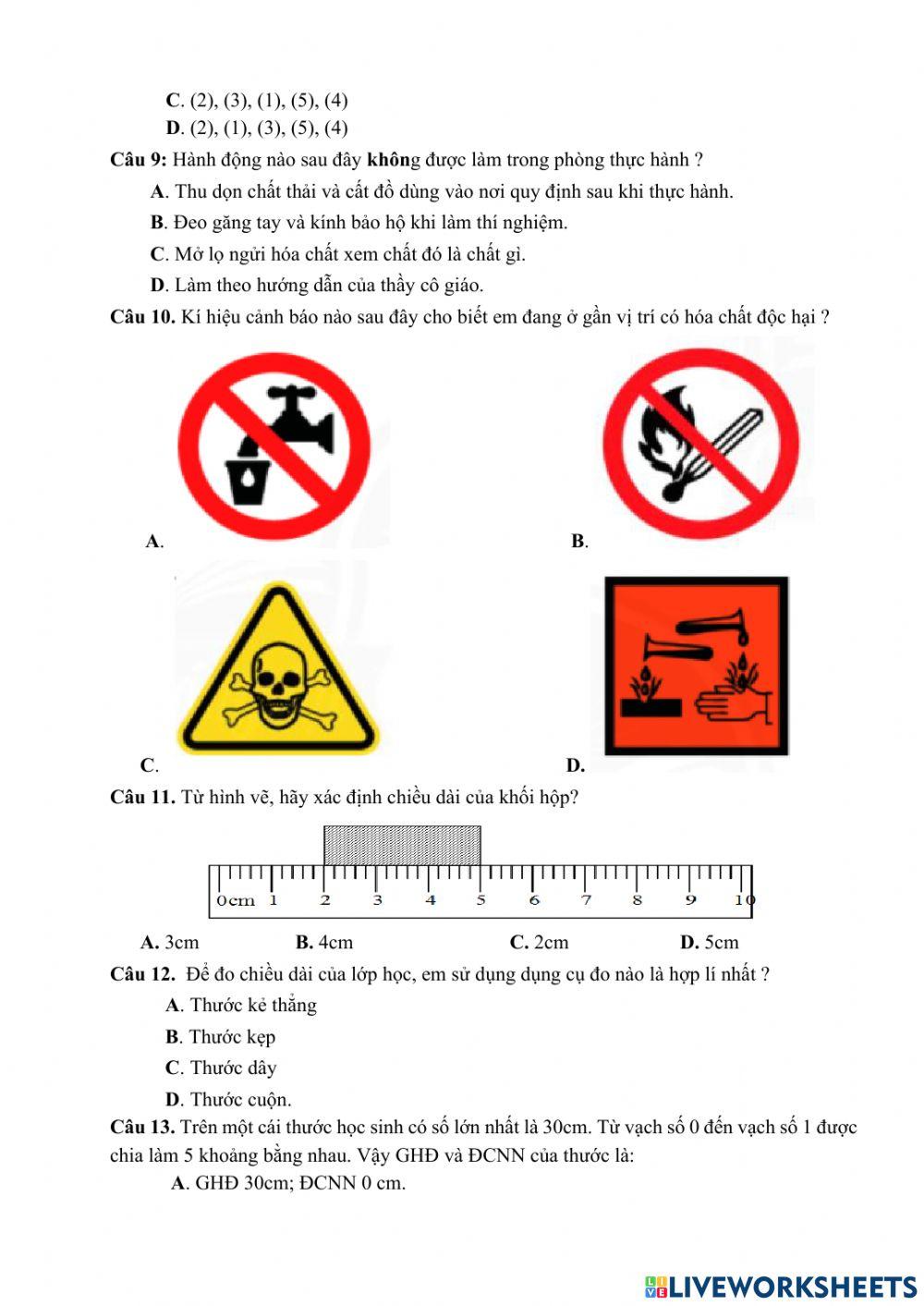 Đề Kiểm tra giữa kì 1