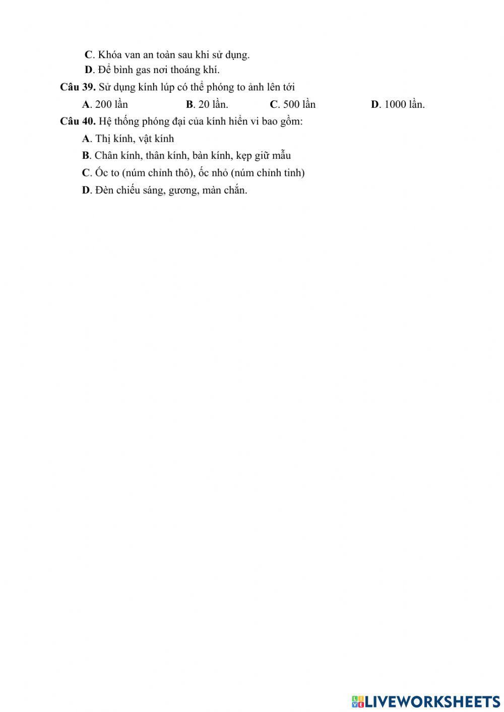 Đề Kiểm tra giữa kì 1