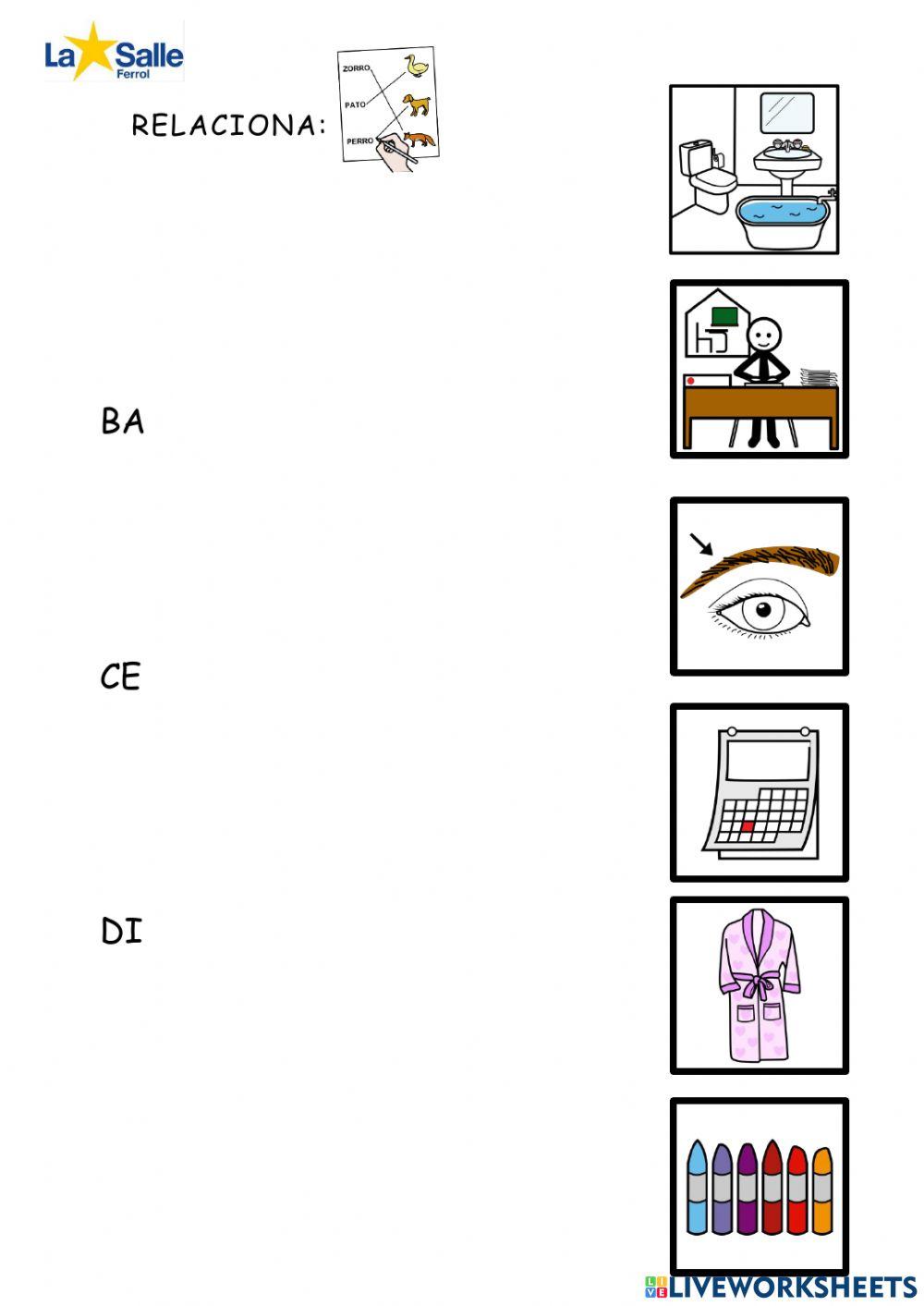 Relaciona sílabas con imagen