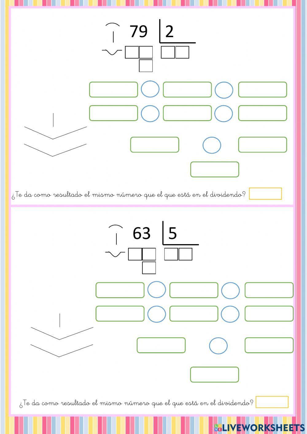 Prueba de la división