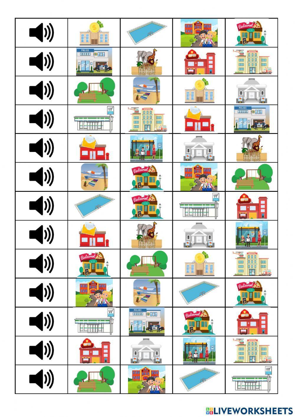 Places in a town - Listening